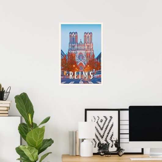 Affiche Reims Photo Vintage (Bureau à domicile)