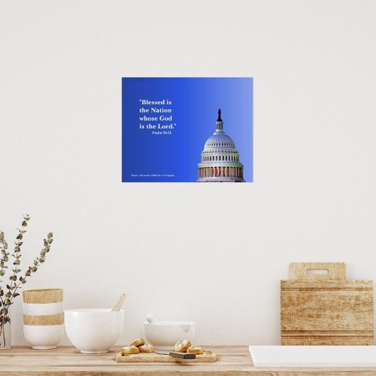 Affiche religieuse -- une nation bénie (Cuisine)