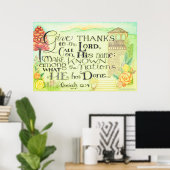 Affiche Remerciez le Seigneur (Bureau à domicile)