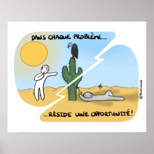 Affiche "Remerciez vos problèmes"