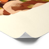 Affiche renard et renardeau (Coin)