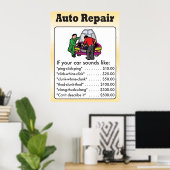 Affiche Réparation automatique (Bureau à domicile)