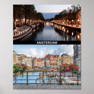 Affiche représentant Amsterdam