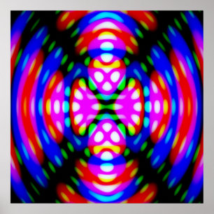 Affiche Résumé Image Colorée Psychedelique Tripant