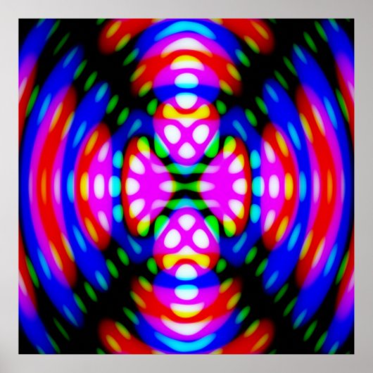 Affiche Résumé Image Colorée Psychedelique Tripant (Devant)