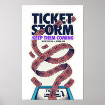 Affiche rétro arcade Ticket Storm 11x17 | Nightshi