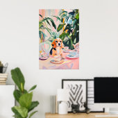 Affiche Rétro Beagle, Peinture à l'Huile Beagle, V (Bureau à domicile)