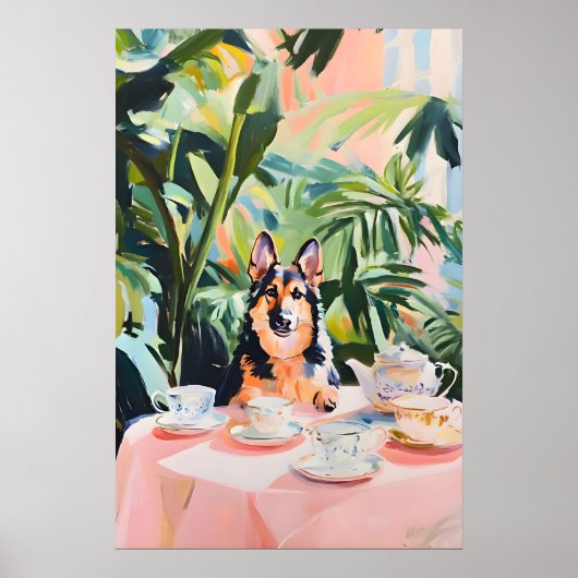 Affiche Rétro Berger Allemand, Huile de Berger All (Devant)