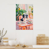 Affiche Rétro Border Collie, Huile de Border Colli (Cuisine)