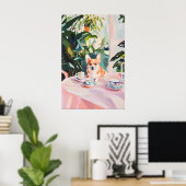 Affiche rétro Cardigan Welsh Corgi, huile de Corgi (Bureau à domicile)