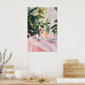 Affiche rétro Cardigan Welsh Corgi, huile de Corgi (Cuisine)