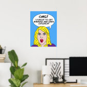 Affiche RETRO COMICS (Bureau à domicile)