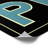 affiche rétro de l'art déco de l'amérique du sud (Coin)