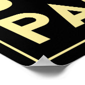 affiche rétro de l'île de pâques du sud (Coin)