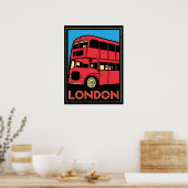 affiche rétro de londres westminster angleterre ar (Cuisine)