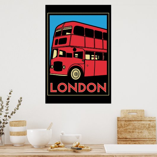 affiche rétro de londres westminster angleterre ar (Cuisine)