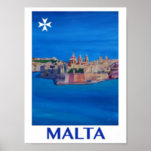 Affiche rétro de Malte
