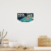 Affiche rétro de motel Pool Open Late NIGHTSHIFT 9 (Cuisine)
