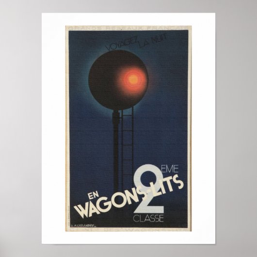 Affiche rétro des Chemins de fer français (Devant)