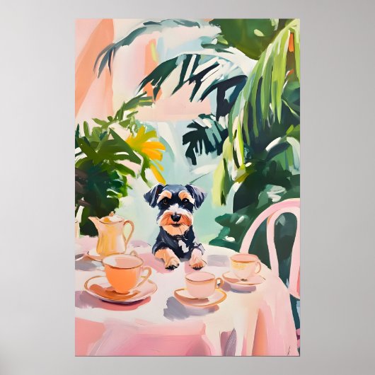 Affiche rétro du Schnauzer miniature, miniature (Devant)