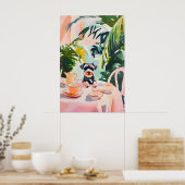 Affiche rétro du Schnauzer miniature, miniature (Cuisine)