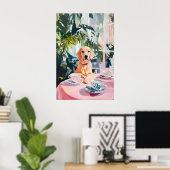 Affiche Rétro Labrador Retriever, Labrador (Bureau à domicile)