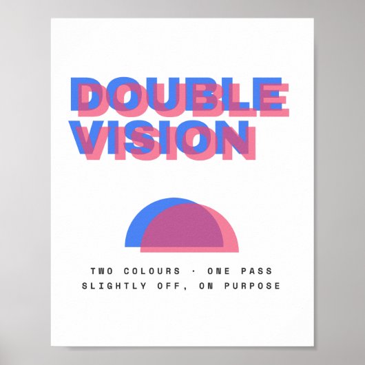 Affiche Rétro Mat Double Vision Illusion Optique (Devant)