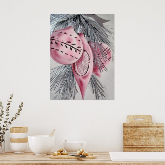 Affiche rétro vintage Noël (Cuisine)