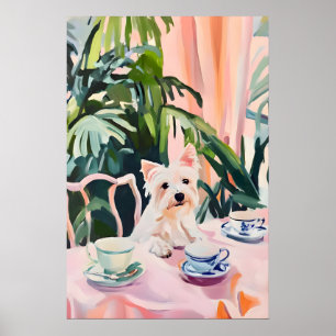 Affiche Rétro West Highland White Terrier, Westie