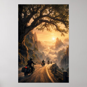 Affiche Riders Chasing Dawn Through Silence