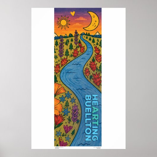 Affiche - Rivière sinueuse (Devant)