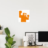 Affiche robot en colère (Bureau à domicile)