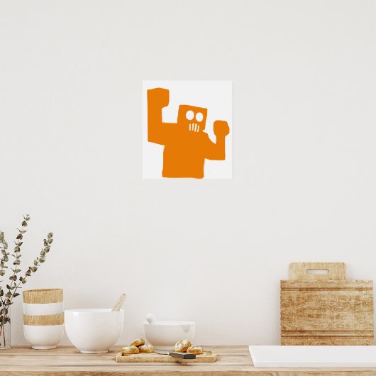 Affiche robot en colère (Cuisine)
