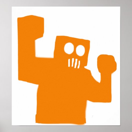 Affiche robot en colère (Devant)
