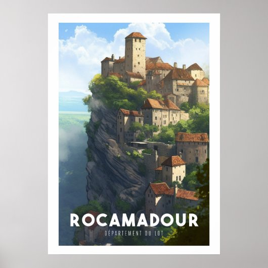 Affiche Rocamadour - France - Département du Lot (Devant)
