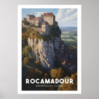 Affiche Rocamadour - France - Département du Lot -