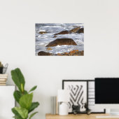 Affiche Rochers et Vagues dans le Rhode Island (Bureau à domicile)