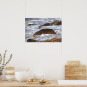 Affiche Rochers et Vagues dans le Rhode Island (Cuisine)