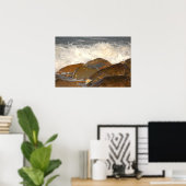 Affiche Rochers et Vagues dans le Rhode Island (Bureau à domicile)