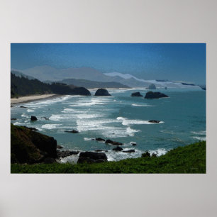 Affiche rocheuse de la côte 36 x 24