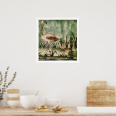 Affiche rose de Flamant rose (Cuisine)