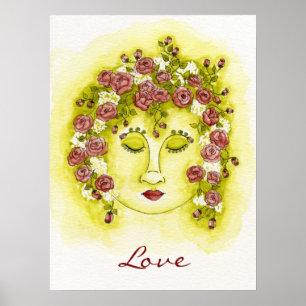 Affiche rose de nymphe - dire de personnaliser