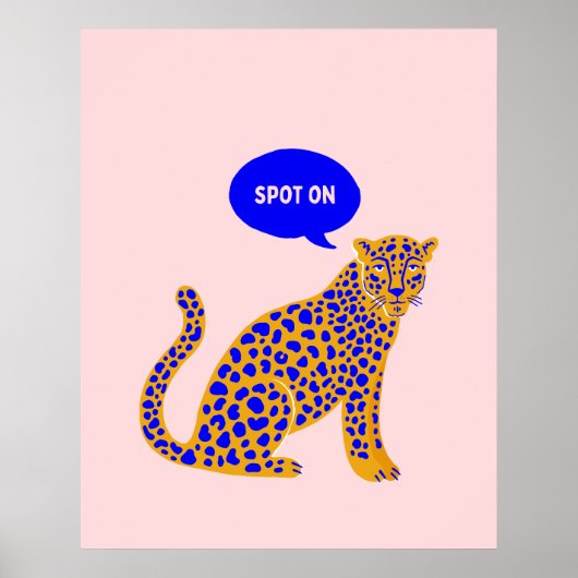 Affiche Rose Éclectique Maximaliste Léopard Parfai (Devant)