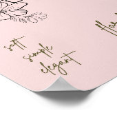Affiche Rose Élégante Fleurie Simple Douce (Coin)