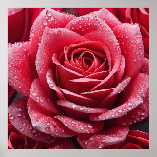 Affiche Rose générée par l'IA - Unique Art Design (Devant)
