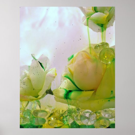 affiche rose jaune (Devant)