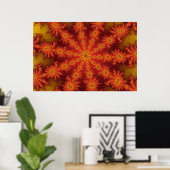 Affiche Rouge Orange Décastar (Bureau à domicile)