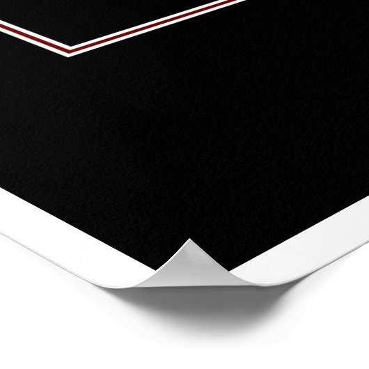 affiche rouge roses (Coin)