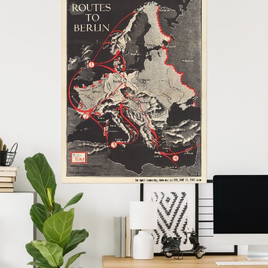 Affiche Routes vers Berlin (Bureau à domicile)