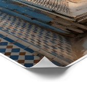 Affiche Ruelle Bleue du Maroc (Coin)